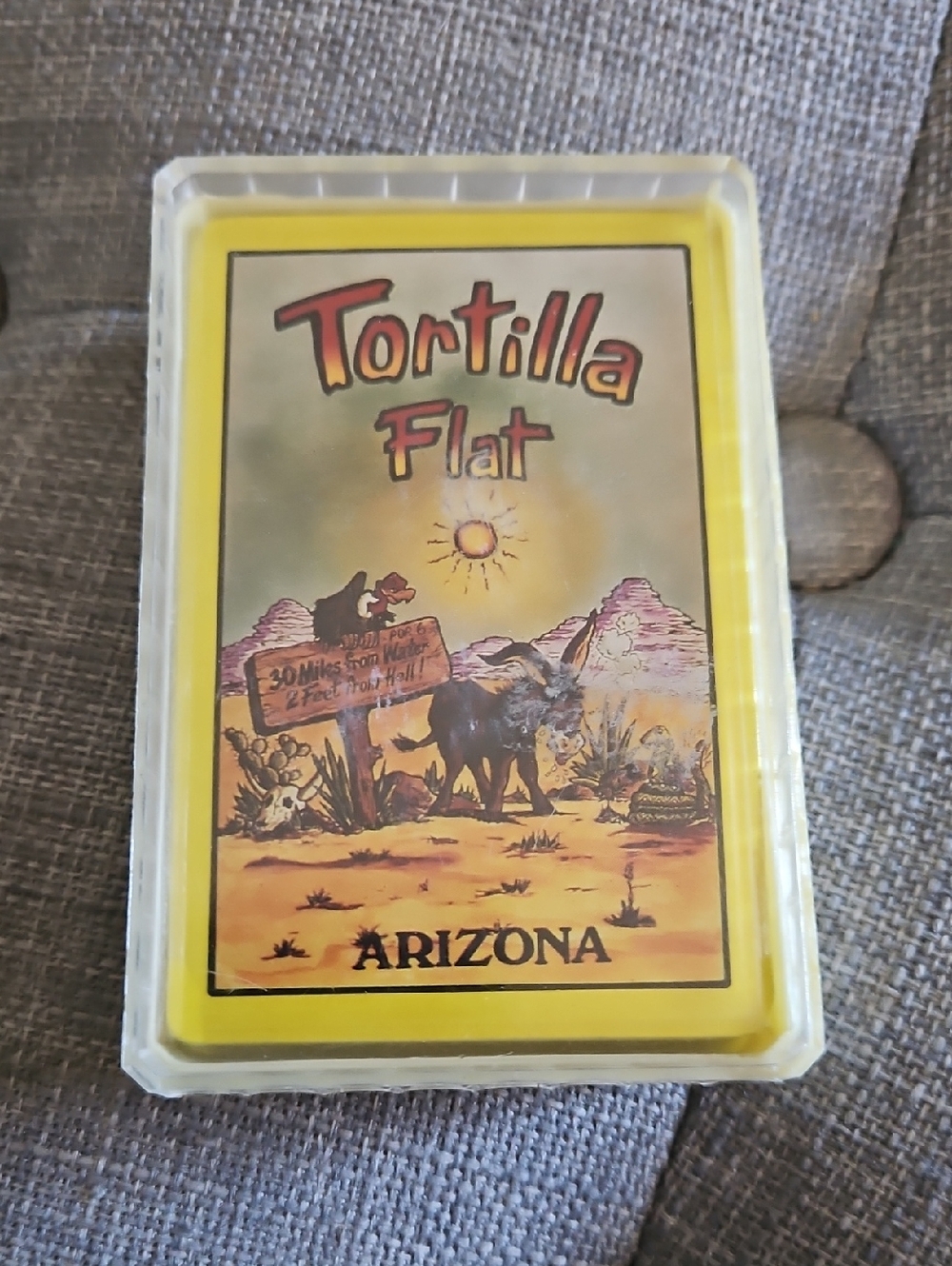 Tortilla Flat Arizona Souvenir Playing Cards - Yellow Deck